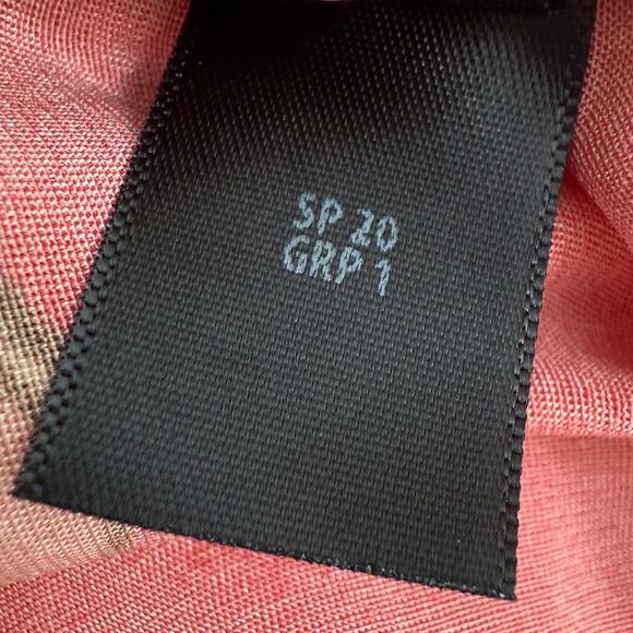 St. John Stretch Silk Button-Down Long Sleeve Shirt Poppy Red Floral 12 - Picture 12 of 12